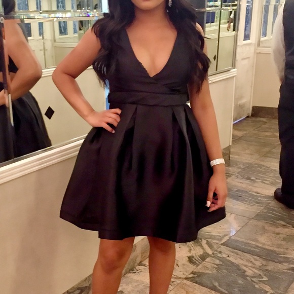 HONEY Satin Skater Dress - Picture 3 of 5